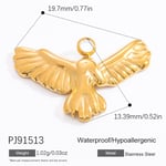 Gold color / 1 Piece Romantic Eagle Stunning Starfish Stainless Steel Gold Color DIY Women's Pendants Picture4